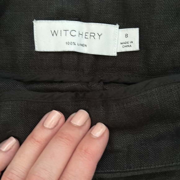 Witchery black linen shorts - Picture 2 of 4